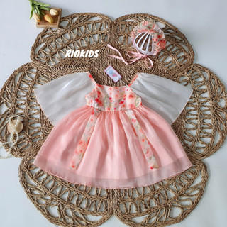 [5-28kg] Váy công chúa Hanbok RIOKIDS cho bé gái sơ sinh mặc đi chơi, thôi nôi, đầy tháng TT32