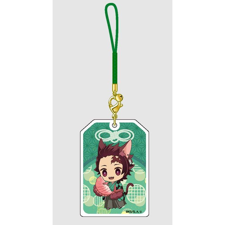 Dây treo may mắn có chuông bằng Acrylic Kimetsu no Yaiba - Aniplex Nyaforme Omamori Charm - Tanjiro Kamado