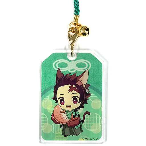 Dây treo may mắn có chuông bằng Acrylic Kimetsu no Yaiba - Aniplex Nyaforme Omamori Charm - Tanjiro Kamado