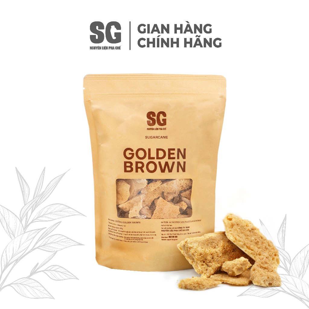 [Túi 500g] Đường Đá Golden Brown Kẹo Đường Dalgona | Giòn Xốp Topping Đẩy Vị Cà Phê Trà Sữa | Nguyên Liệu Pha Chế SG