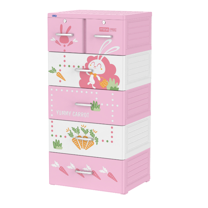 Tủ Nhựa DUY TÂN Mina 5 Ngăn Gọn Gàng, Tiện Lợi