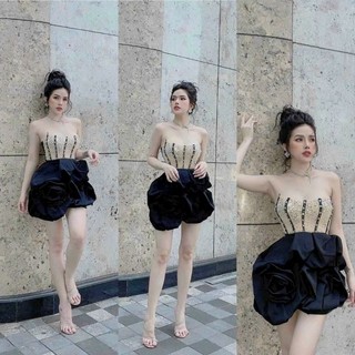 ĐẦM CUP BÍ XOẮN HOA ĐÍNH ĐÁ (được kiểm tra hàng)