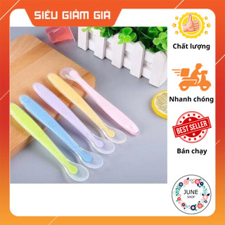 Muỗng ăn dặm silicon mềm cho bé tập ăn