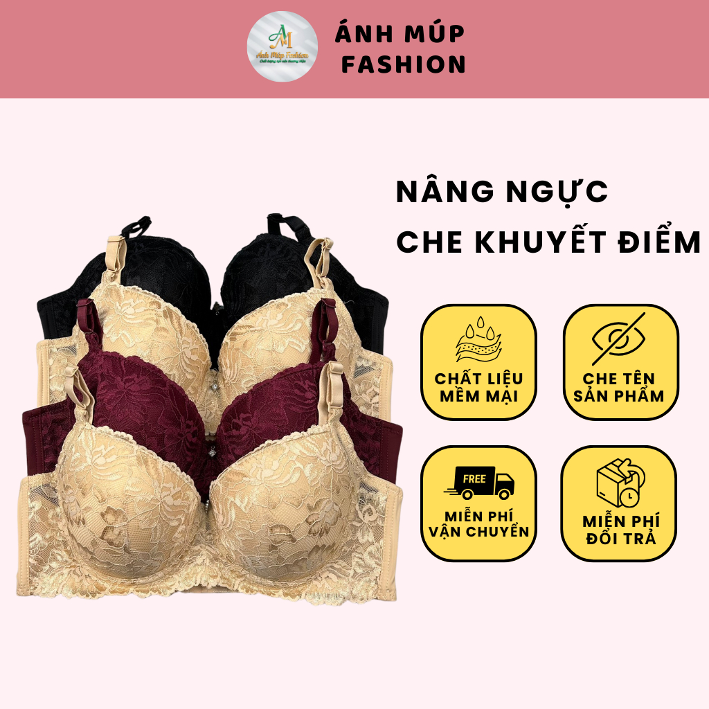 Áo lót Bigsize nữ 87 ÁNH MÚP FASHION, Bra cup C có gọng, Bản to, Mềm mại, Nâng Ngực, Che khuyết điểm