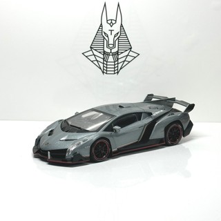 Mô hình xe ôtô kim loại 1/24 siêu xe lamborghini veneno để trưng bày bàn làm việc