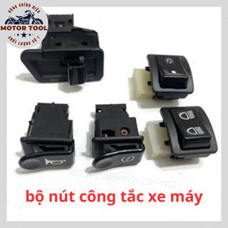 Bộ nút công tắc xe máy, gồm còi - đèn - đề - xi nhan - phacos, dùng cho xe wave rs ws110 fui