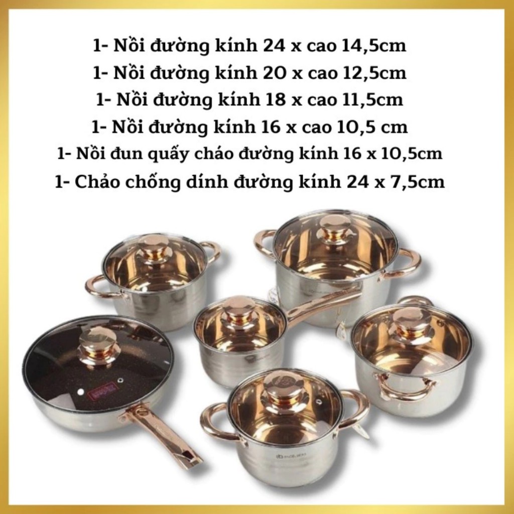 BỘ NỒI ĐỨC 6 MÓN ENGELBERG