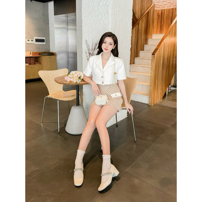 SÉT ÁO VEST + CHÂN VÁY CARO - C05278