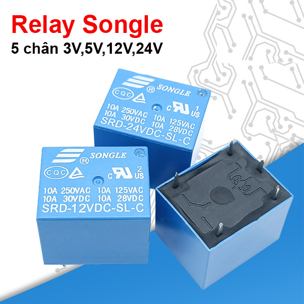Relay  3V - 5V - 12V - 24V - 5 chân SongLe