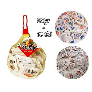 Túi 780gr Kẹo thạch, thạch rau câu dai trái cây Suso thơm ngon chất lượng