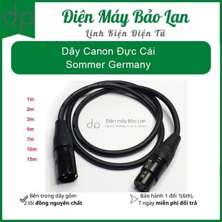 Dây Canon Đực - Cái của Hãng Sommer Germany, Màu Đen, Đồng Nguyên Chất, BH 6 Tháng