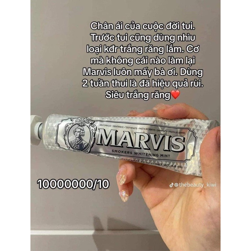 Kem Đánh Răng Marvis Whitening Mint 85ml