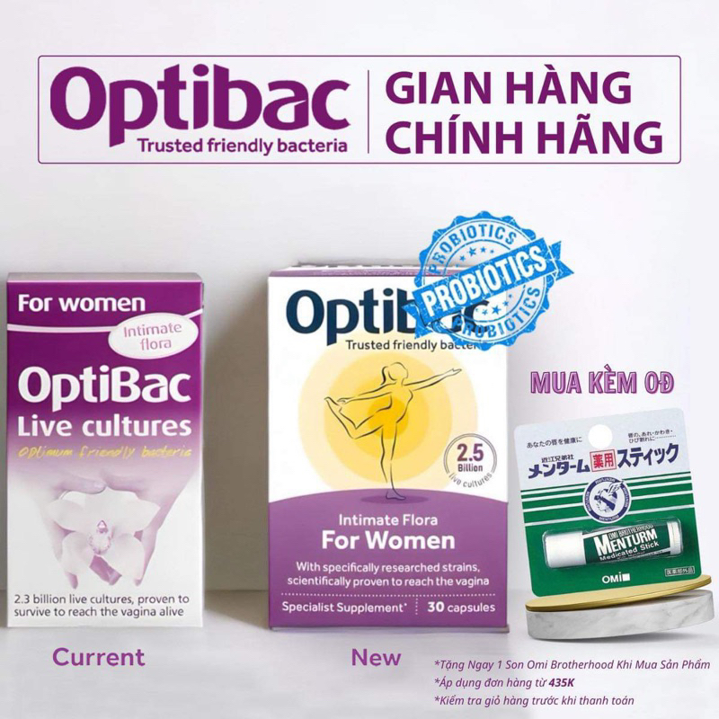 Men vi sinh Optibac tím (Optibac For Women) chuẩn nội địa UK