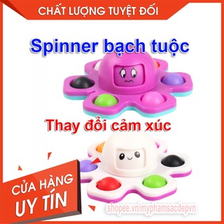 Đồ chơi fidget spinner pop it, con quay bạch tuột cảm xúc, giúp giảm căng thẳng cho bé con quay spinner popit