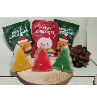 Gói Quà Noel Nến Thơm Tealight Cây Thông Quà Tặng Giáng Sinh Sáp Đậu Nành Không Khói