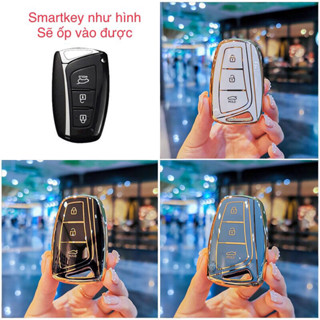  Ốp TPU Chìa Khóa Smartkey 3 4 NÚT Chống Trầy Xước Cho Xe Hyundai SantaFe 2013 2018 Genesis 