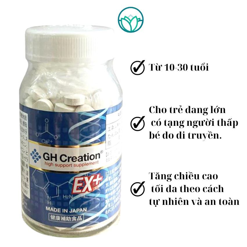 Viên tăng chiều cao GH-Creation Nhật mẫu mới nhất lọ 270 viên tốt nhất cho