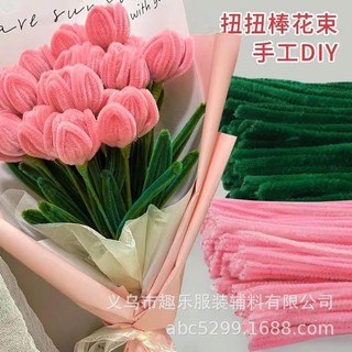  Set 100 Dây kẽm nhung màu pastel làm đồ trang trí handmade Dây kẽm lông làm đồ chơi thủ công cho bé 