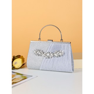 Túi xách kim sa đính đá quai kiềng làm sui mặc áo dài siêu đẹp 6120
