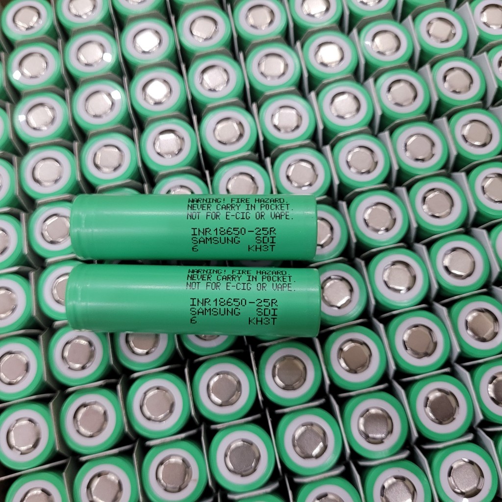 Pin 18650 Samsung 25R - 12C Chính Hãng, Dung Lượng 2500 mAh Xả 30A