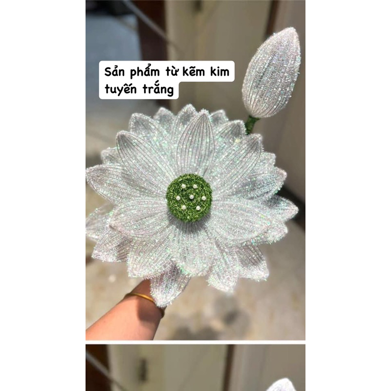 Kẽm kim tuyến làm hoa, thủ công hanmade