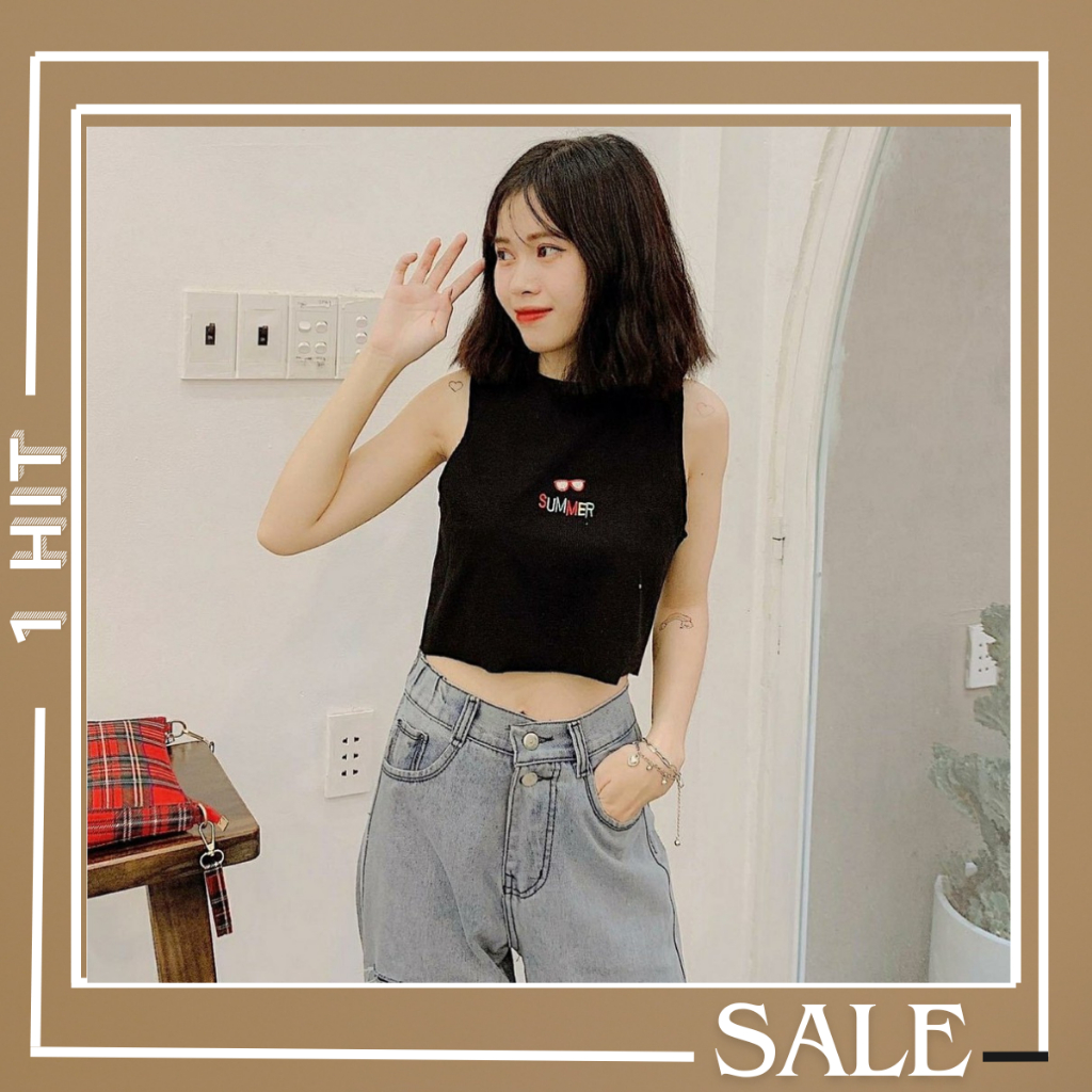 Áo Croptop Thêu SUMMER Ulzzang (3 Màu)