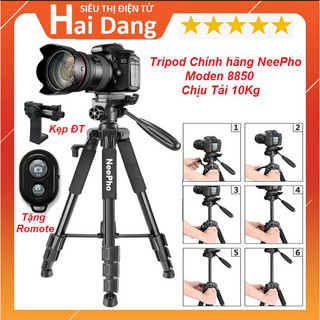 Chân Máy Camera, Máy  Ảnh Điện Thoại Chuyên Nghiệp, Tripods NeePho -8850 - Tặng Romote Chịu Tải 10KG