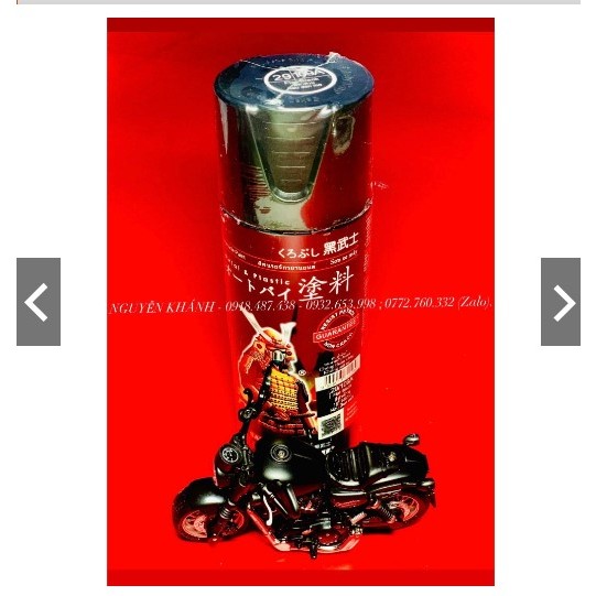 29/109A-xịt samurai màu đen mờ