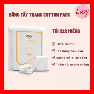 Bông Tẩy Trang Cotton Pads 3 Lớp 100% Cotton Túi 222 Miếng - LUXY LENS