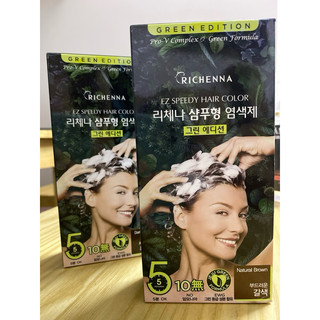 Thuốc nhuộm tóc bạc dạng gội RICHENNA Tinh chất Trà xanh