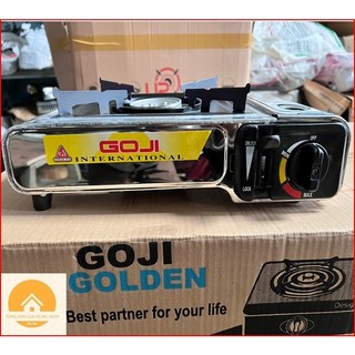 Bếp ga đơn mini inox - Bếp sơn GOJI không kèm bình gas nhỏ gọn đem đi dã ngoại chống cháy nổ giá rẻ