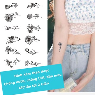 Hình xăm dán chống nước HC-050, miếng dán hình xăm tạm thời thảo dược bền đẹp