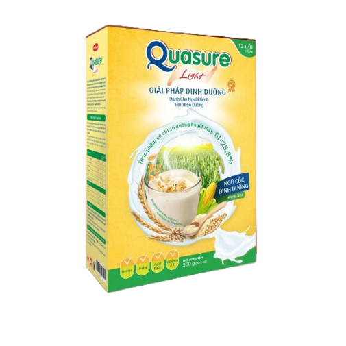 Bột ngũ cốc tiểu đường ăn kiêng Quasure Light Sữa túi 400g ; Hộp 300g  - Bibica