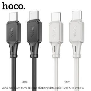 Cáp sạc type c sang type C Hoco X101 sạc nhanh 60w, dây silicone mền dẻo