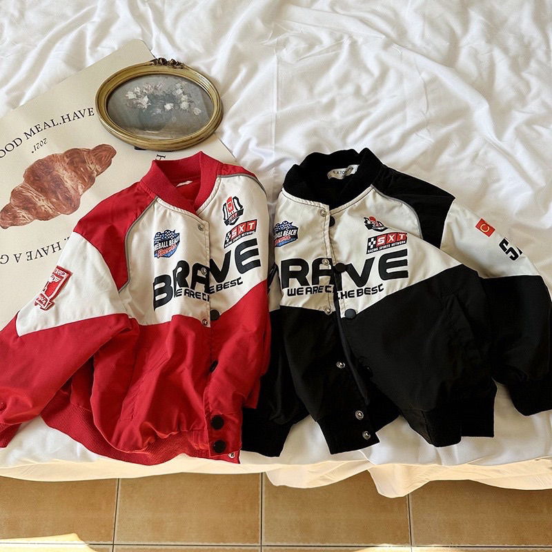 Áo khoác BOMBER cho bé trai, bé gái- Áo khoác gió 2 lớp phong cách hàn quốc, chuẩn hàng QCCC 100%