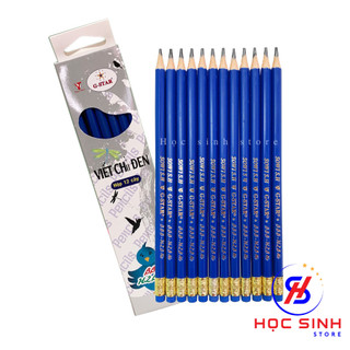 Hộp 12 cây bút chì gỗ h2b gstar bbb ruột chì dẻo - vpp happy kids