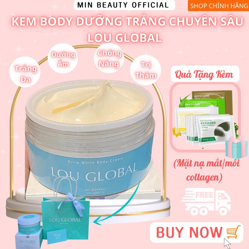 KEM BODY TRẮNG DA AN TOÀN CHỐNG NẮNG TOÀN THÂN LOU GLOBAL (FULL BOX)