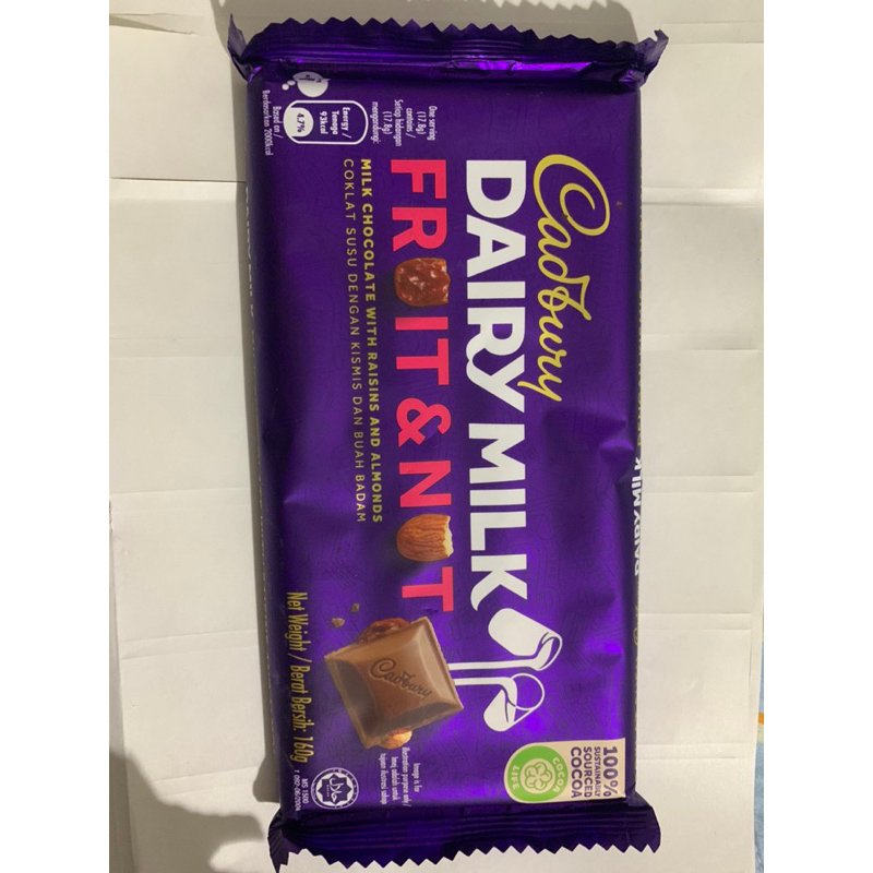 SOCOLA CADBURY DAIRY MILK 160g vị sữa và vị trái cây