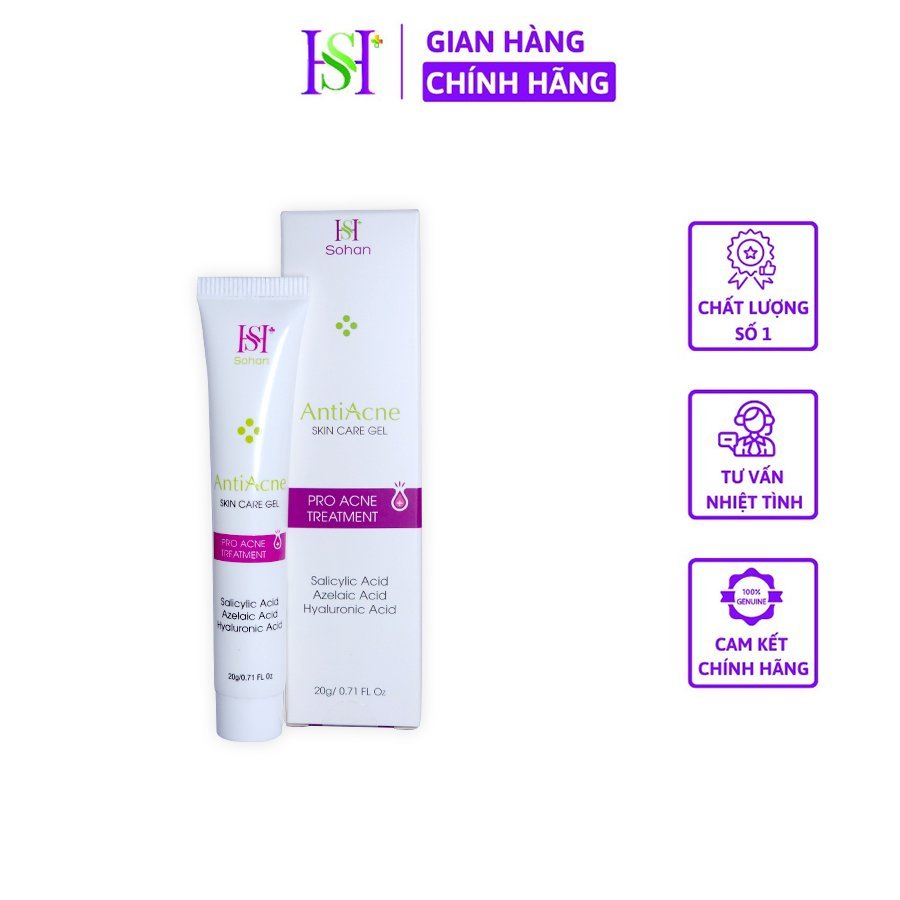 Gel Bôi Mụn AntiAnce Skin Care - Làm Sạch Bã Nhờn, Ngăn Ngừa Mụn, Giảm Thâm (Tuýp 20g)