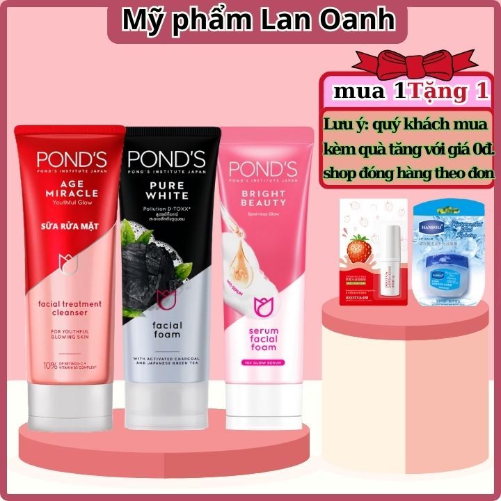 Sữa rửa mặt Pond s 100g ngăn ngừa lão hóa trắng da sạch mụn Thái Lan