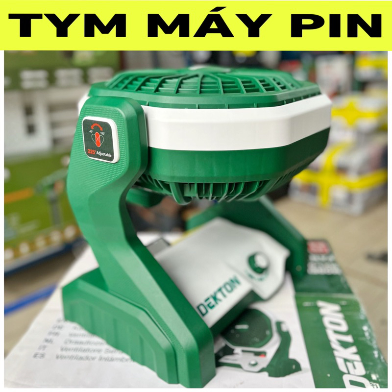 Quạt pin 21V và điện 220v Dekton M21-Q255 – tym máy pin.