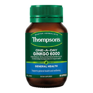 Viên uống bổ não hỗ trợ tuần hoàn não Thompson’s Ginkgo 6000mg Úc