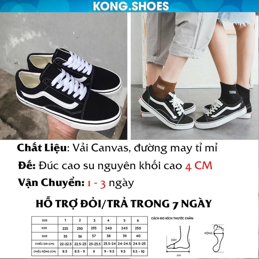 Giày Vans Vault Old Skool Bản Chuẩn, Giày Thể Thao Sneakers Nam Nữ Vans Đen Vạch Trắng Nam Nữ Phổ Thông Basic