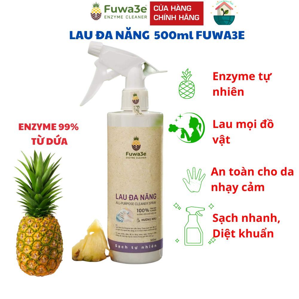 Bình xịt tẩy lau đa năng Fuwa3e hương nhu 500ml lau kính lau bếp và nhiều bề mặt ,G-House shop