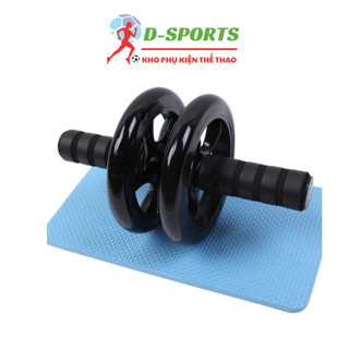 Con lăn tập cơ bụng 2 bánh tập bụng tại nhà tặng kèm thảm lót gối, con lăn tập cơ bụng ab wheel cao cấp