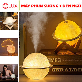 Máy Xông tinh dầu trụ tròn, Máy Phun Sương Mặt Trăng tỏa hương thơm, khử mùi , tạo ẩm chống khô da