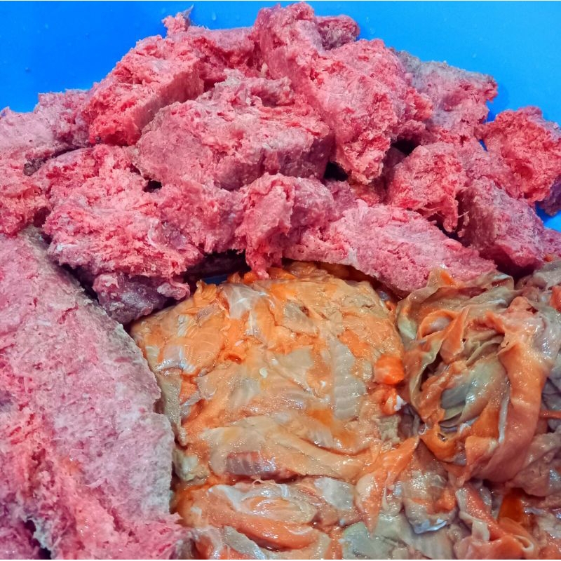 Hỗn hợp Thịt Gà và Cá Hồi 1Kg không xương không gan không rau củ làm pate tươi cho chó mèo 🐶❤️🐱 - JOYFUL DAY