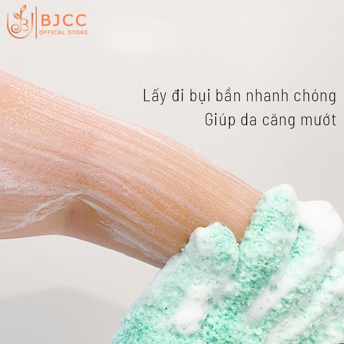 Găng tay tắm tẩy da chết BJCC với 3 lớp dày dăn, tiện dụng - Hàng dày loại 1