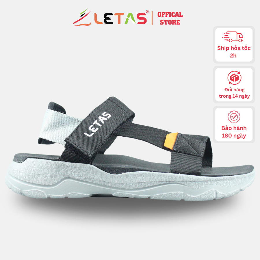 Sandal Unisex Xuất khẩu Letas IP39 Sand Gray Black
