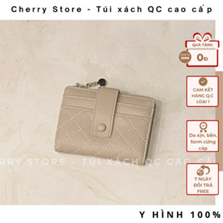  Ví nữ mini dáng ngắn thiết kế gập đôi hàng QC L1 màu pastel xinh xắn 